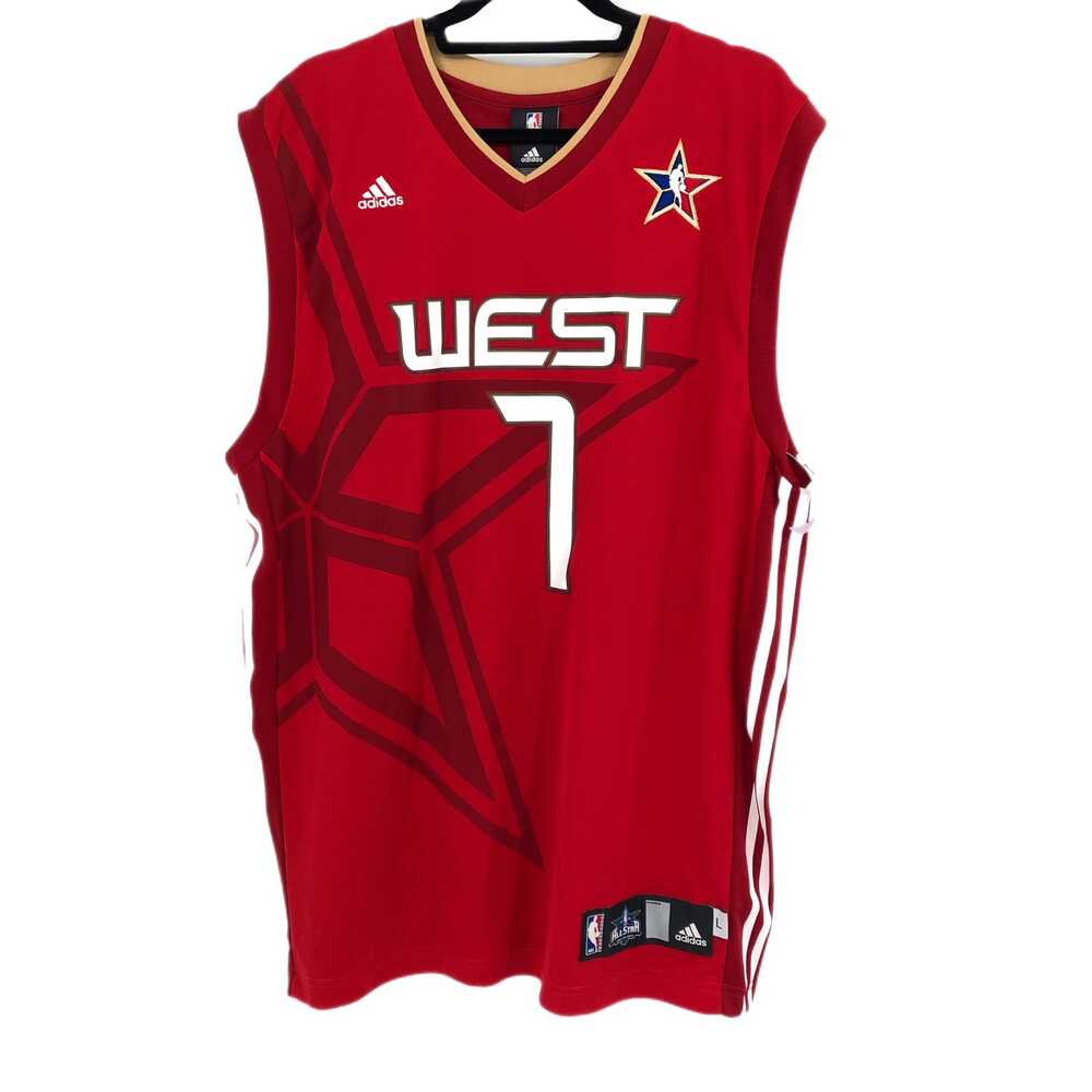 adidas Red White Jersey Sleeveless Scoop Neck | Mens L